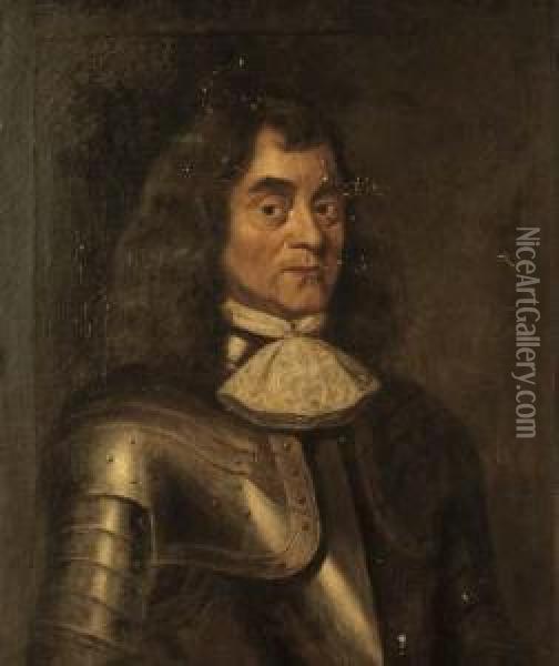 Portrait Of Sir George Rawdon Oil Painting - John Riley