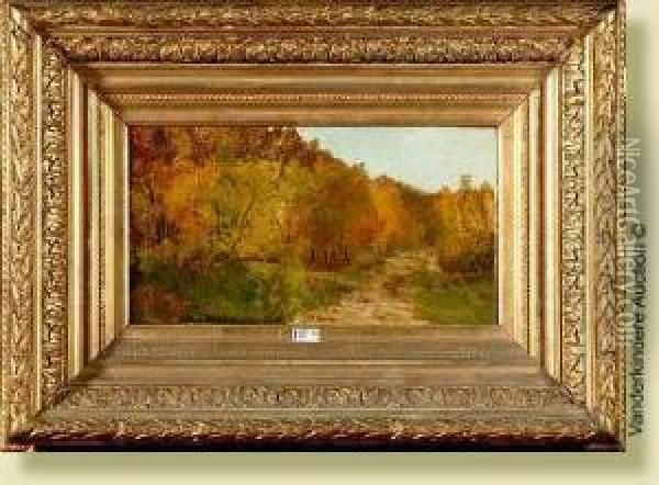 Chemin A L'oree Du Bois Oil Painting - Hippolyte Boulenger