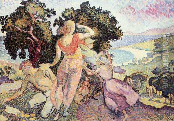 Study for 'Excuirsion' Oil Painting - Henri Edmond Cross