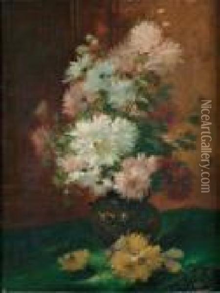 Composition Florale Oil Painting - Eugene Henri Cauchois