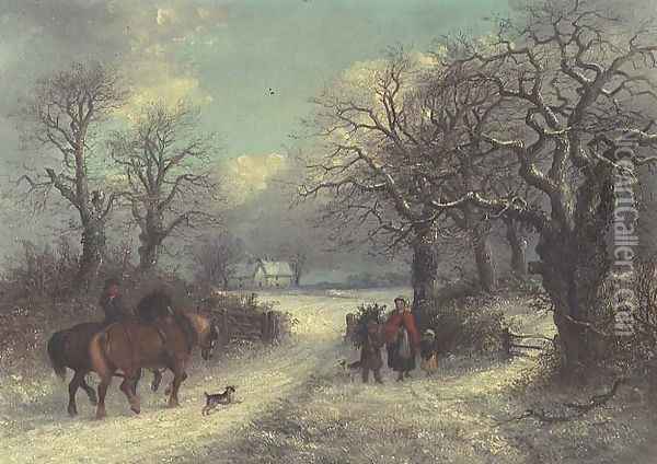 Christmas Eve Oil Painting - Thomas Smythe