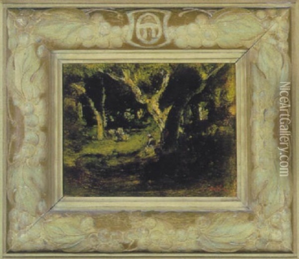 Deep In The Forest Oil Painting - William Keith