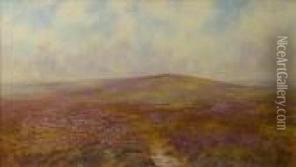Moorlandlandscape Oil Painting - Frederick John Widgery
