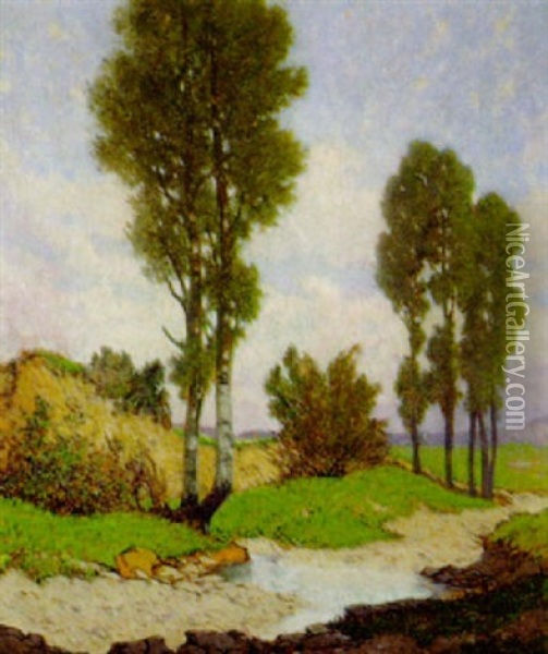 Arkadische Landschaft Oil Painting - Gustav Wilhelm Lautenschlaeger