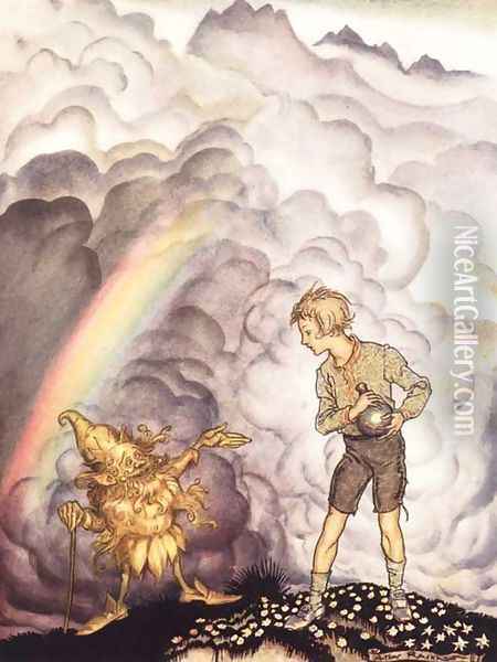 King of the Golden River Oil Painting - Arthur Rackham