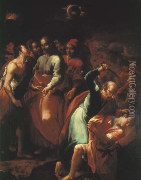La Cattura Di Cristo E Il Dubbio Di Malco Oil Painting - Fabrizio Santafede