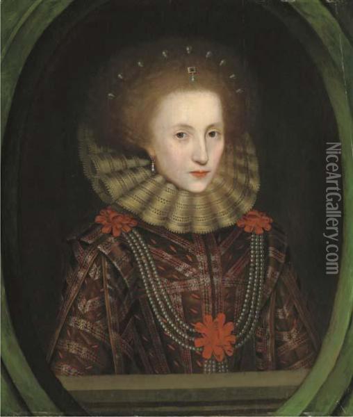 Portrait Of A Ladyl Oil Painting - William Larkin