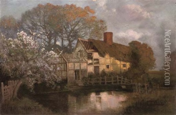 Evening On The River Oil Painting - Walter Alfred Firkins