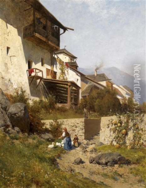 Motiv Aus Murau. Steiermarkt Oil Painting - Hans Wilt