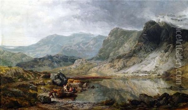 Weite Gebirgslandschaft Im English Lake District Oil Painting - George Pettitt