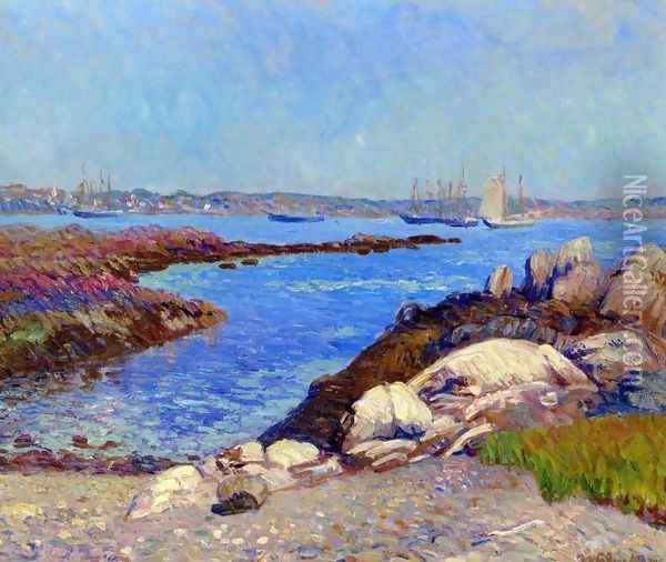 Portsmouth Harbor, New Hampshire Oil Painting - William Glackens