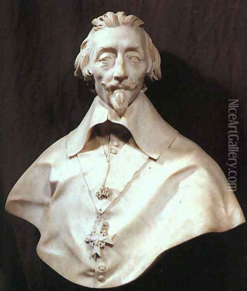 Bust of Cardinal Armand de Richelieu Oil Painting - Gian Lorenzo Bernini