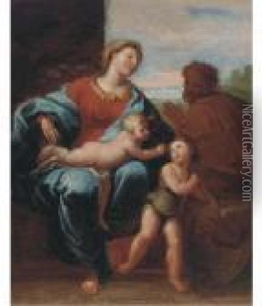 The Holy Family With The Infant Saint John The Baptist Oil Painting - Peter Paul Rubens