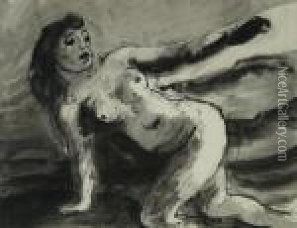 Weiblicher Akt Oil Painting - Johann Robert Schuerch