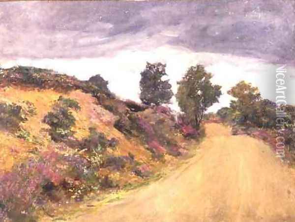 Road to Hindhead Oil Painting - Sir Hubert von Herkomer