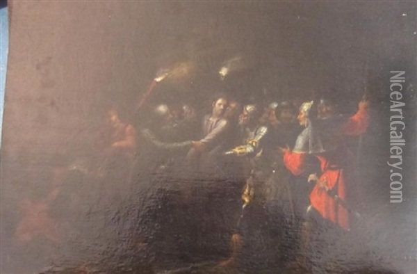 L'arrestation Du Christ Au Mont Des Oliviers Oil Painting - Leonard Bramer