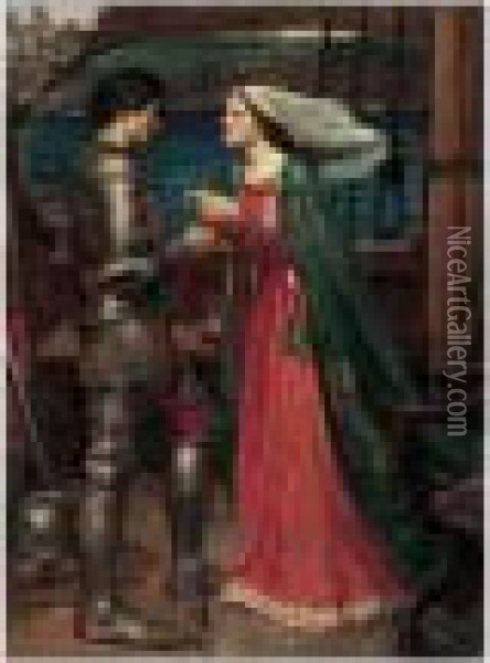 Tristram And Isolde Oil Painting - John William Waterhouse