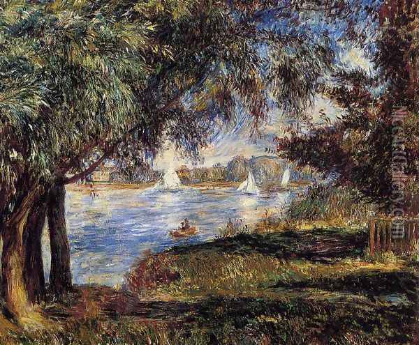 Bougival Oil Painting - Pierre Auguste Renoir