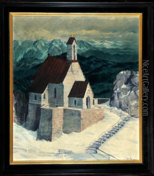 Kapelle Im Gebirge Oil Painting - Johan Elis Kortman