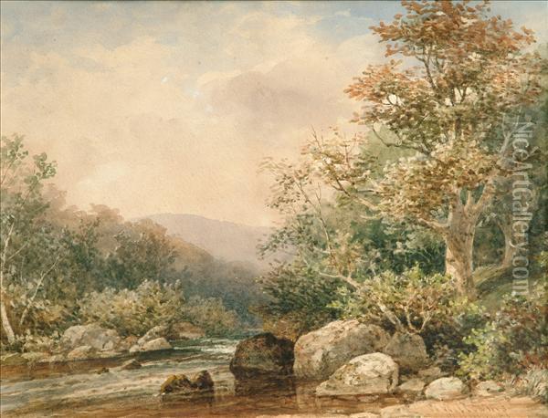 Riverlandscape Oil Painting - William Williams