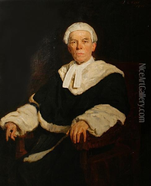 Portrait Of Lord Justice Darling, Pc Oil Painting - Reginald Grenville Eves