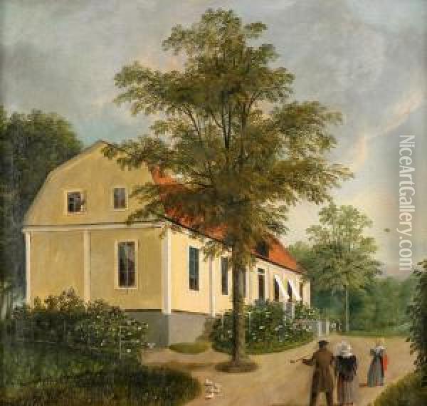 Brevikgard Oil Painting - Axel Otto Morner