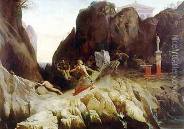 The Wrath of Orestes Oil Painting - Blaise Alexandre Desgoffe