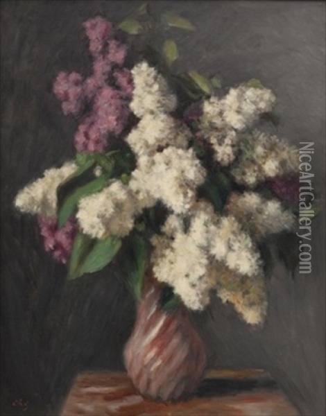 Vase De Lilas Oil Painting - Charles Guerin