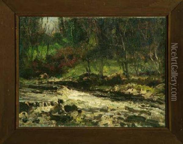 12in. X 16in. The Allen, Allendale Signed; Inscribed On The Stretcher Oil Painting - John Falconar Slater