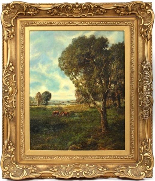 Pastoral Scene With Cows Oil Painting - Patrick Vincent Berry