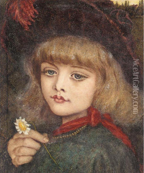 Portrait Of A Child Oil Painting - Walter John Holmes Knewstub