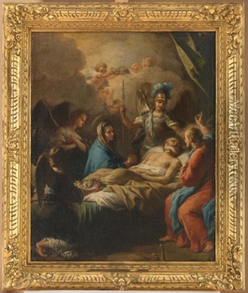 La Mort De Saint Joseph Oil Painting - Paolo de Matteis