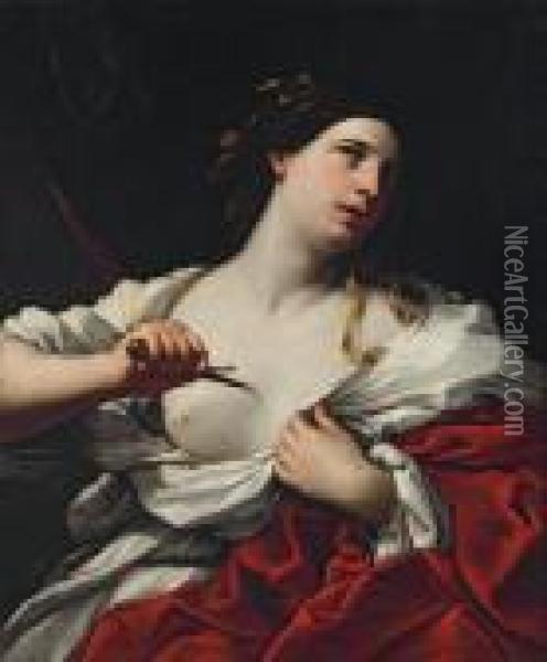 Lucretia Oil Painting - Guido Reni