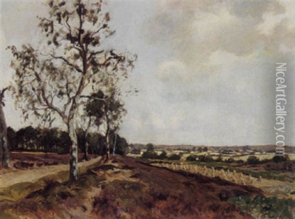 A View Of An Extensive Landscape Oil Painting - Jan van Vuuren