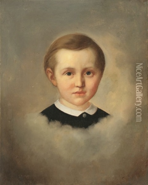 Portrait Of William Lanier Washington (1865-1933) Oil Painting - Constantino Brumidi