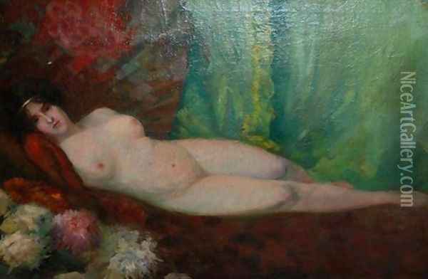 Reclining Nude Oil Painting - Adam Pelczynski