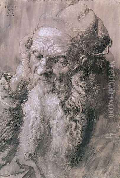 Study of a Man Aged 93 Oil Painting - Albrecht Durer