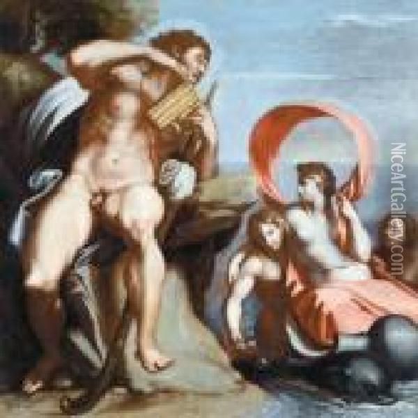 Polifemo E Galatea Oil Painting - Annibale Carracci