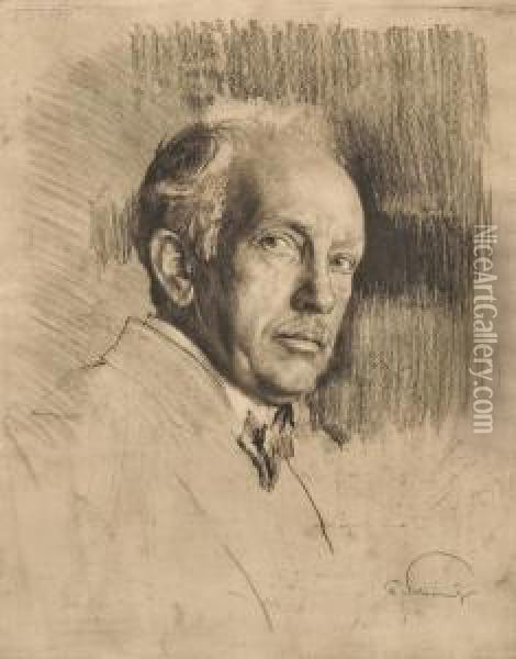 Richard Strauss Oil Painting - Ferdinand Schmutzer