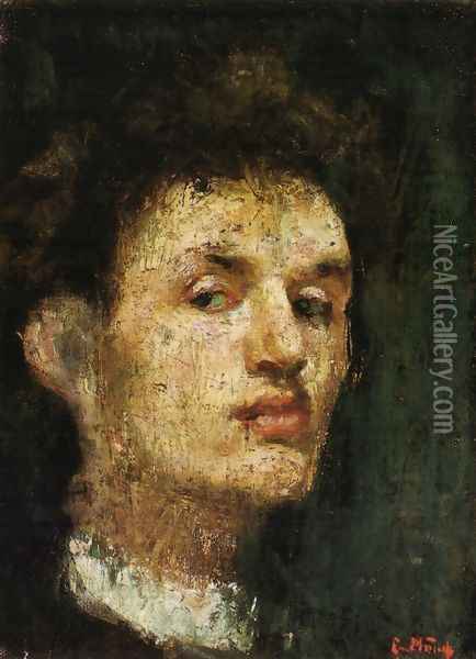 Self-Portrait 1886 Oil Painting - Edvard Munch