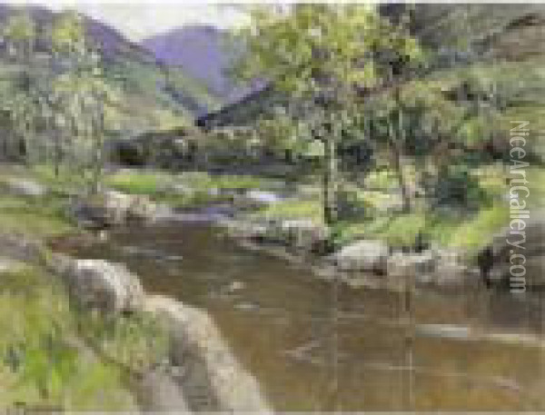 River Scene Oil Painting - James Humbert Craig