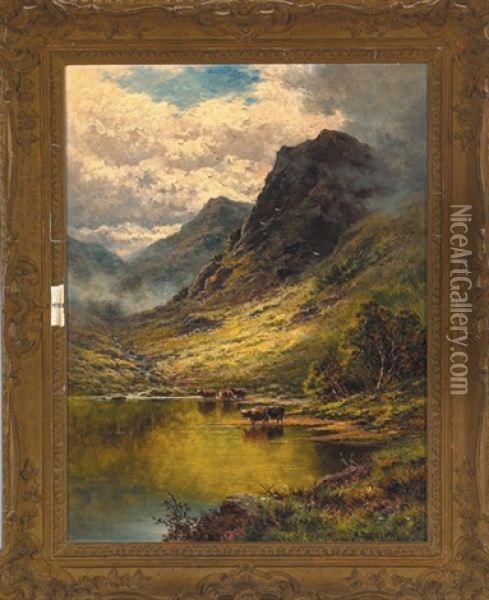Loch Corvisk Oil Painting - Henry Decon Hillier