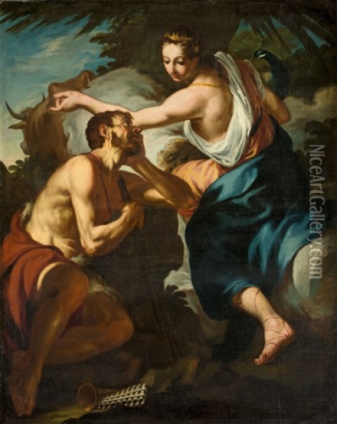 Juno And Argus Oil Painting - Giambettino Cignaroli