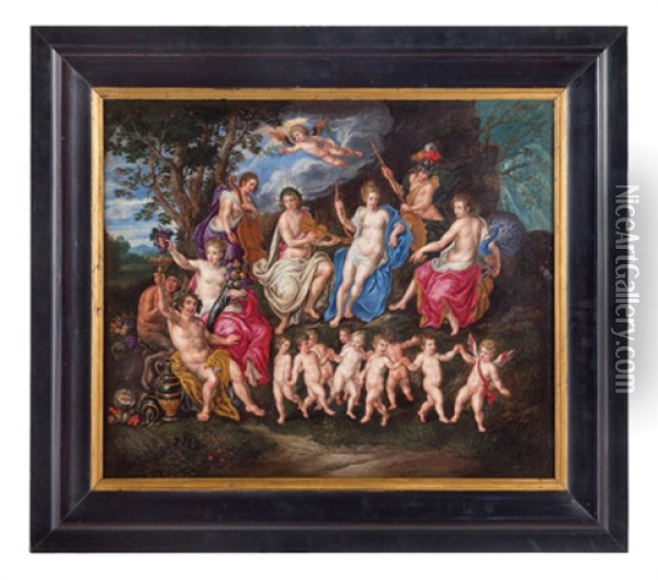 Convitto Degli Dei Oil Painting - Hendrik van Balen the Elder