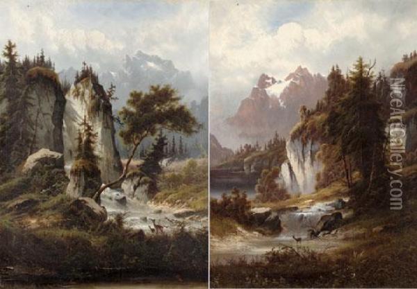 Alpesi Taj Vizesessel - Parkep Oil Painting - Julius Zopf