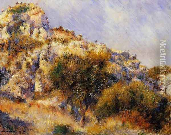 Rocks At L Estaque Oil Painting - Pierre Auguste Renoir