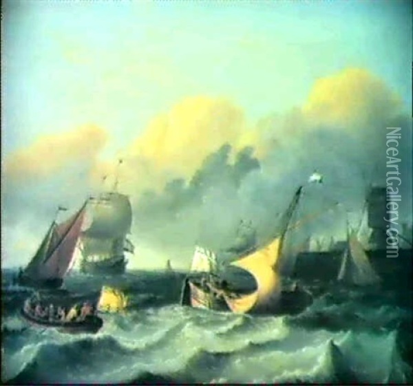 Marine Oil Painting - Ludolf Backhuysen the Elder