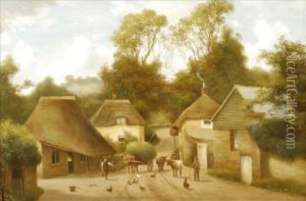 Cockington Forge, 
Devon Oil Painting - Charles Vickers