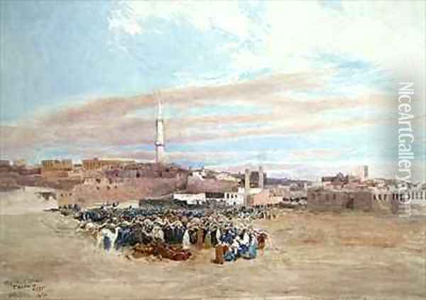 The Market Place Tanga Egypt Oil Painting - William Paton Burton