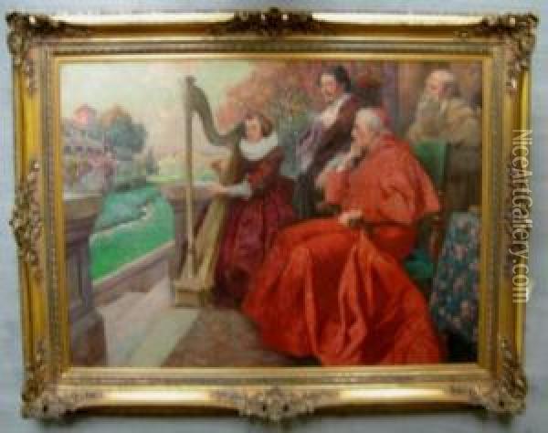 Scena Di Genere Con Cardinale Oil Painting - Rudolf Alfred Hoger